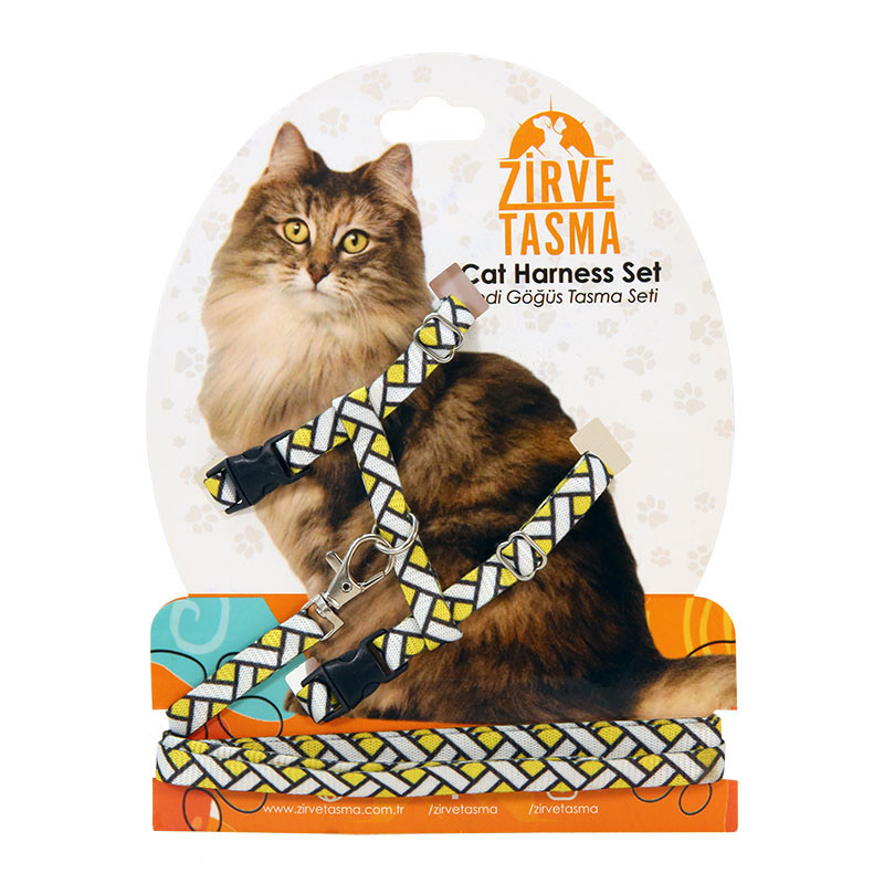  قلاده تنی گربه زیرو تاسما مدل Cat Harness Set کد 99005