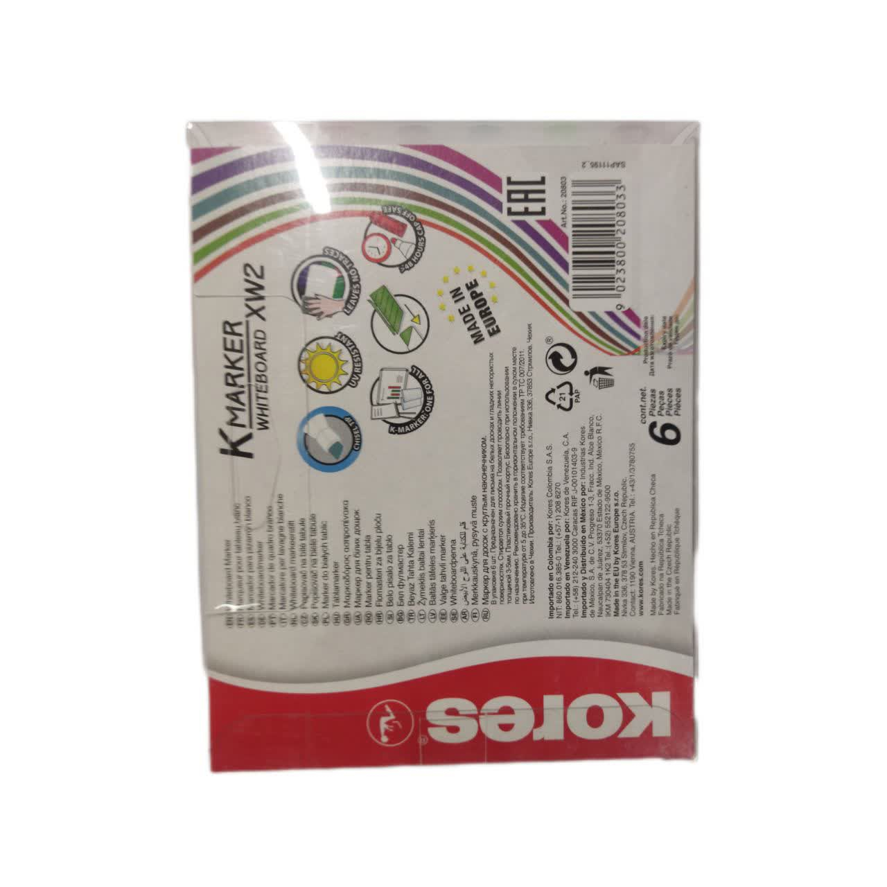 ماژیک وایت برد کورس مدل XW2 بسته 6 عددی ماژیک وایت برد کورس مدل XW2 بسته 6 عددی