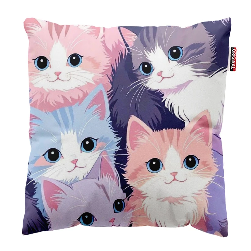 کوسن پاد آفرین طرح گربه کد 2833 سایز 30*30 سانتی متر