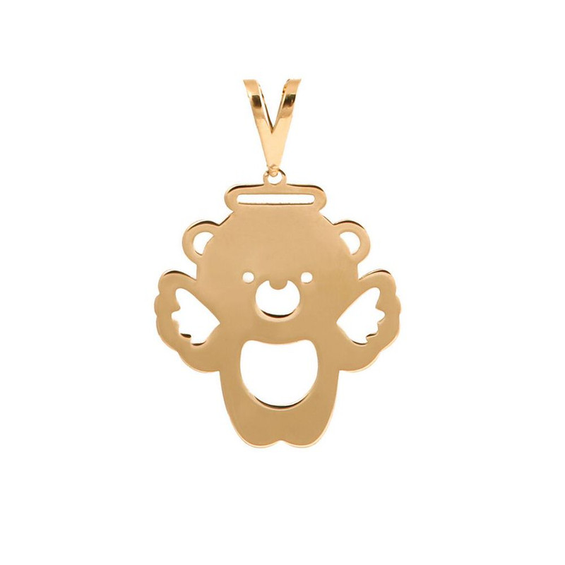 آویز گردنبند طلا 18 عیار زنانه گالری قو طلایی طرح خرس بالدار