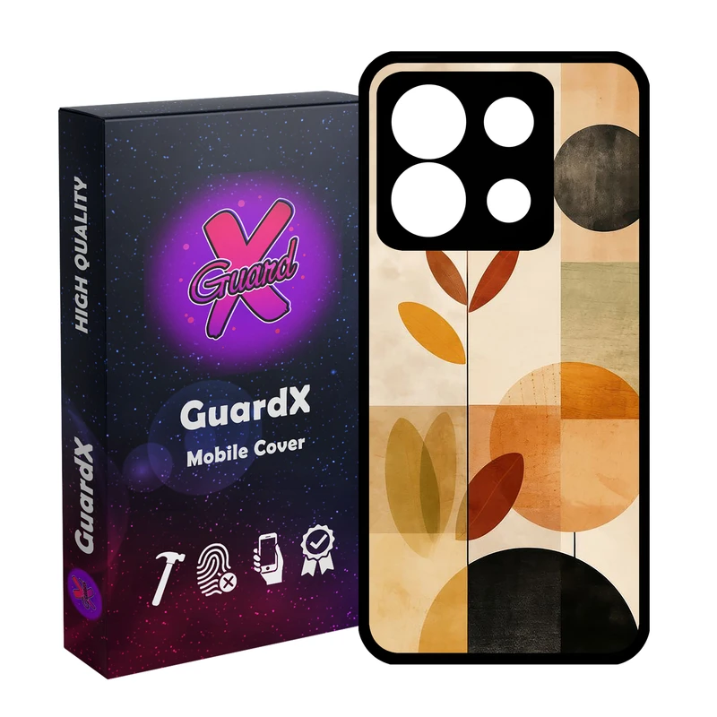 کاور گارد ایکس طرح برگ مدل Glass10809 مناسب برای گوشی موبایل شیائومی Redmi Note 13 5G