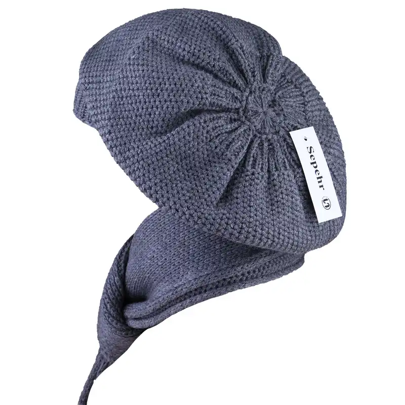 ست کلاه و شال گردن بافتنی طرح فرانسوی مدل سپهر 8099