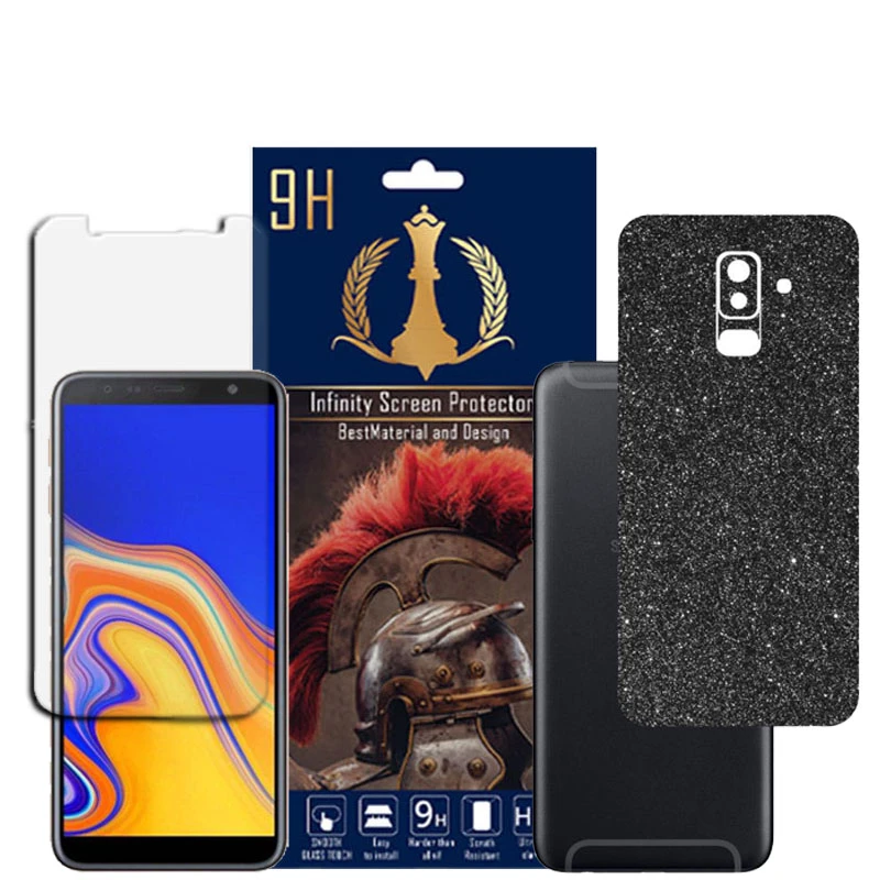 برچسب پوششی اینفینیتی مدل PRO MAX مناسب برای گوشی موبایل سامسونگ GALAXY A6 PLUS به همراه محافظ صفحه نمایش