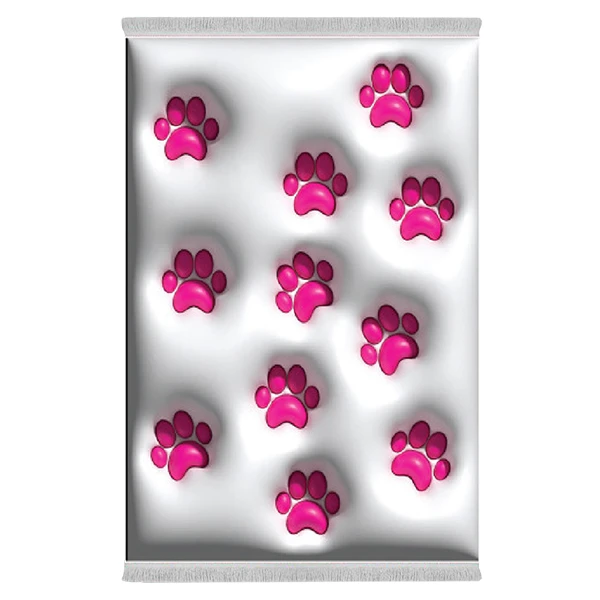 فرش پارچه‌ای دفه مدل فرشینه شانل مخمل ترک طرح فانتزی کد 90059