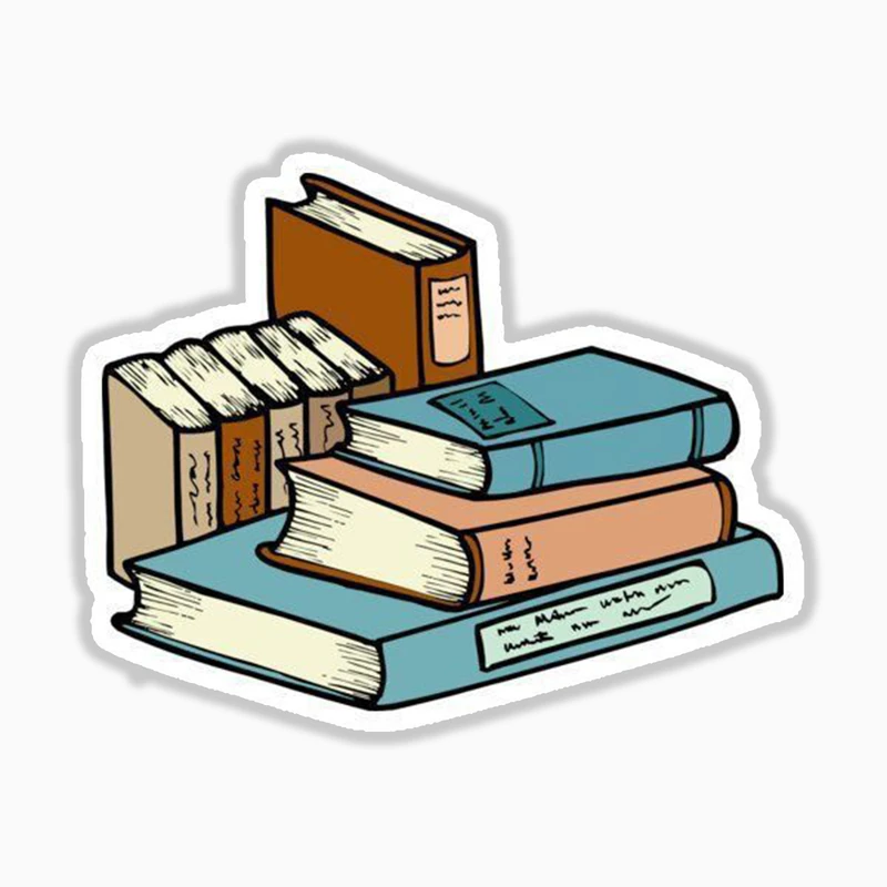 استیکر لپ تاپ و موبایل بووم طرح کتاب کد N10