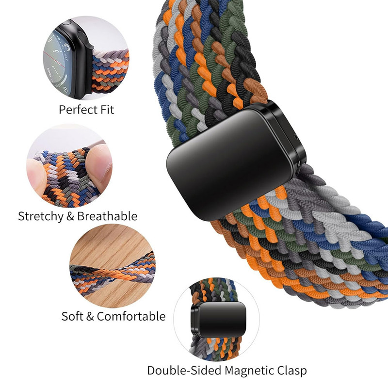 بند واچ من مدل Braided Magnetic مناسب برای اپل واچ سری 10 سایز 42 میلی متری