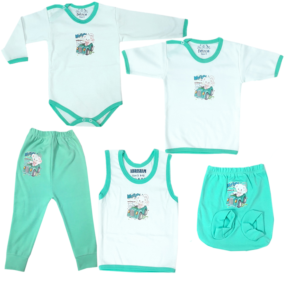 ست 5 تکه لباس نوزادی بهین کد Baby 7