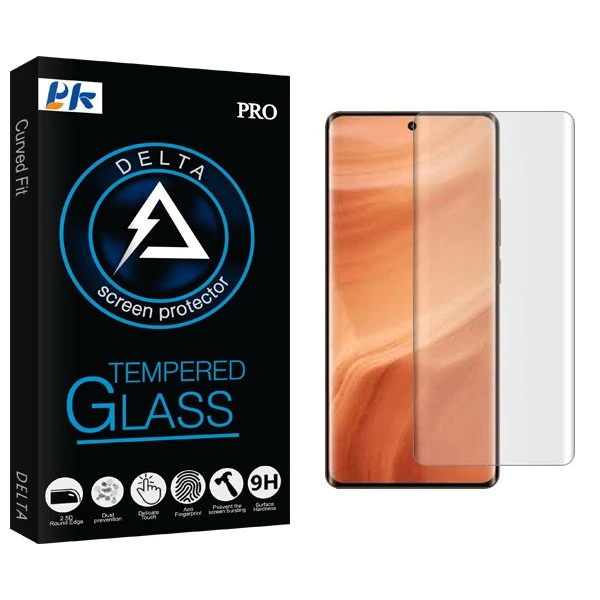 محافظ صفحه نمایش پی کی مدل Delta UV مناسب برای گوشی موبایل ریلمی GT 5 Pro  به همراه محافظ پشت گوشی