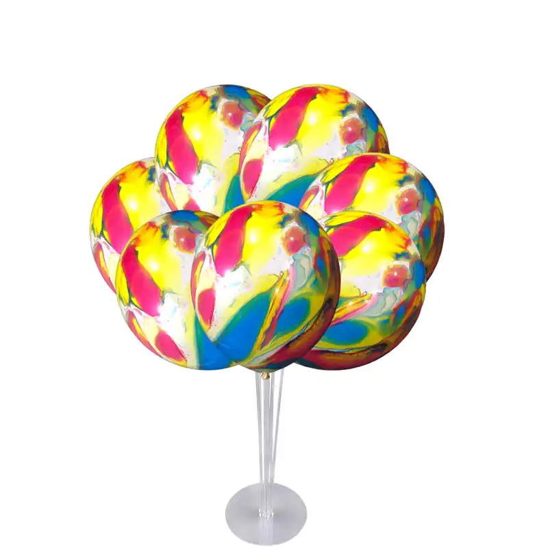 بادکنک و استند بادکنک مستر تم طرح ابرنگی مکزیکی پلاس بسته 8 عددی