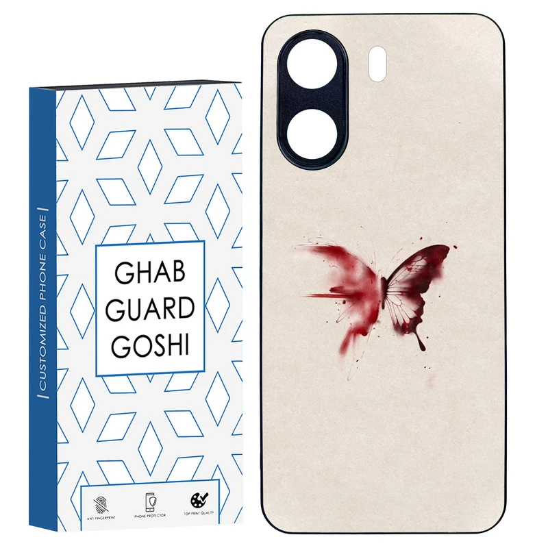 کاور قاب گارد گوشی طرح پروانه کد TPU-297 مناسب برای گوشی موبایل شیائومی REDMI 13C / POCO C65