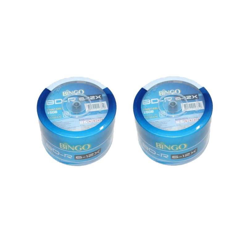 بلوری خام بینگو مدل BD-R 6-12X بسته 100 عددی بلوری خام بینگو مدل BD-R 6-12X بسته 100 عددی