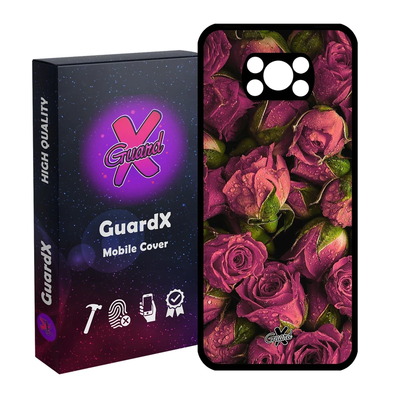 کاور گارد ایکس طرح Flower مدل Glass10006 مناسب برای گوشی موبایل شیائومی Poco X3 / Poco X3 NFC