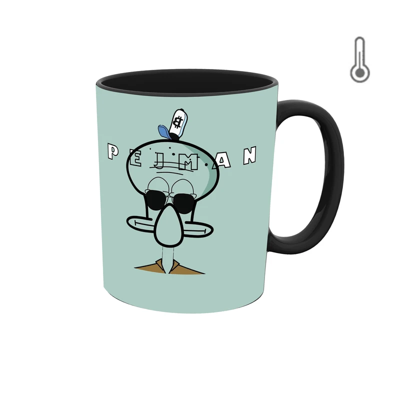 ماگ حرارتی طرح اسم پژمان مدل اختاپوس