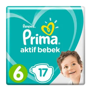 پوشک کودک پریما مدل Yeni سایز 6 بسته 17 عددی 