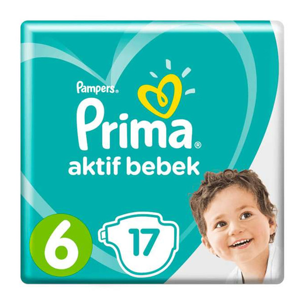 پوشک کودک پریما مدل Yeni سایز 6 بسته 17 عددی 