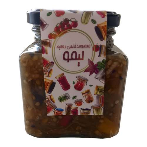 ترشی بادمجان کبابی با فلفل رنگی لیمو 380 گرم