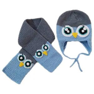 ست کلاه و شال گردن بافتنی پسرانه مدل JOGH123