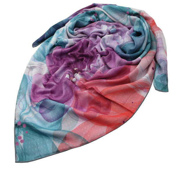 روسری زنانه مدل نخ ابریشم دست دوز کد L_170