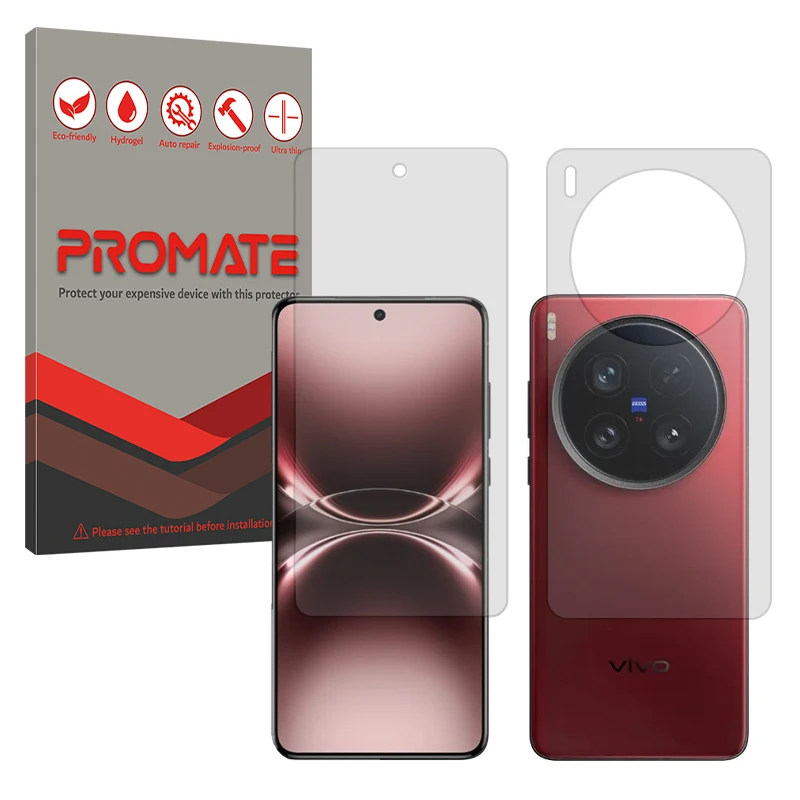 محافظ صفحه نمایش مات پرومیت مدل Resistant مناسب برای گوشی موبایل ویوو X200 Ultra به همراه محافظ پشت گوشی 