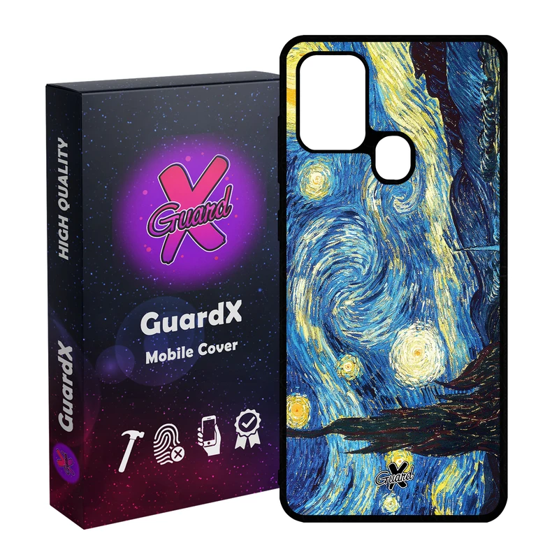 کاور گارد ایکس طرح Starry Night مدل Glass10110 مناسب برای گوشی موبایل سامسونگ Galaxy A21s