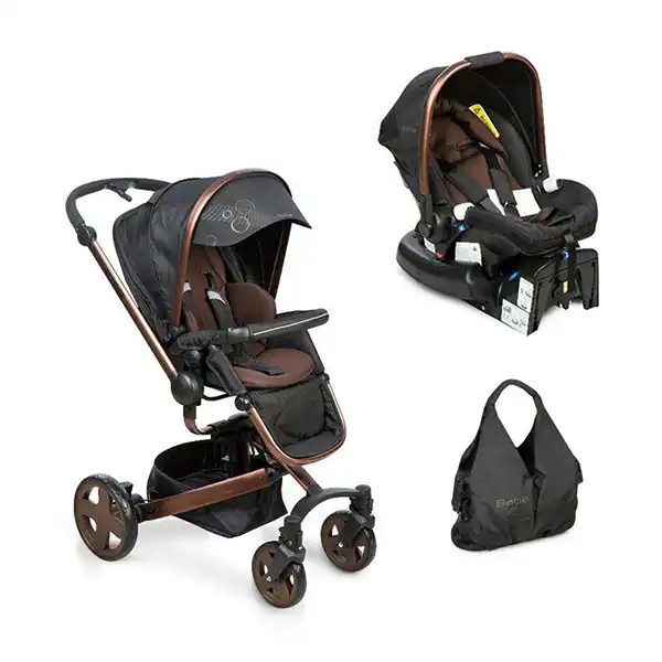 ست کالسکه بیب مدل 360 درجه به همراه ساک لوازم