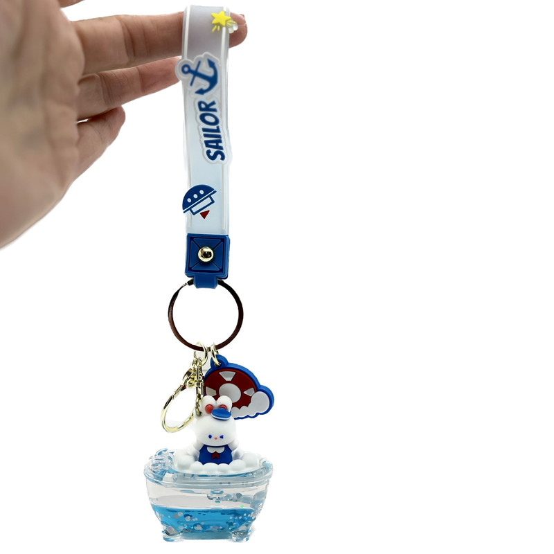 جاکلیدی مدل آکواریومی طرح خرگوش ملوان سوار قایق کد C6394 جاکلیدی مدل آکواریومی طرح خرگوش ملوان سوار قایق کد C6394