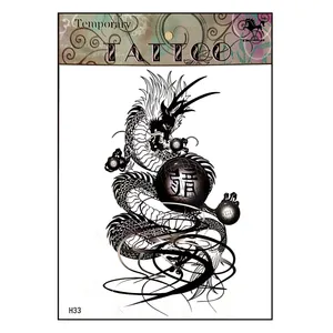 تتو موقت طرح اژدها چینی مدل h33