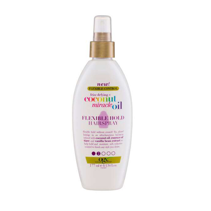 اسپری مو او جی ایکس مدل Coconut Miracle Oil Flexible Hold  حجم 177 میلی لیتر