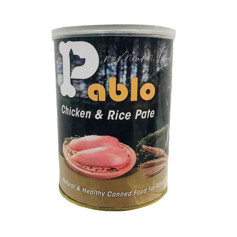 کنسرو غذای سگ پابلو مدل chicken&rice pae وزن 400 گرم