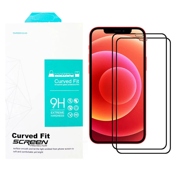 محافظ صفحه نمایش سرامیکی مدل AMAZING مناسب برای گوشی موبایل اپل Iphone 12 بسته دو عددی