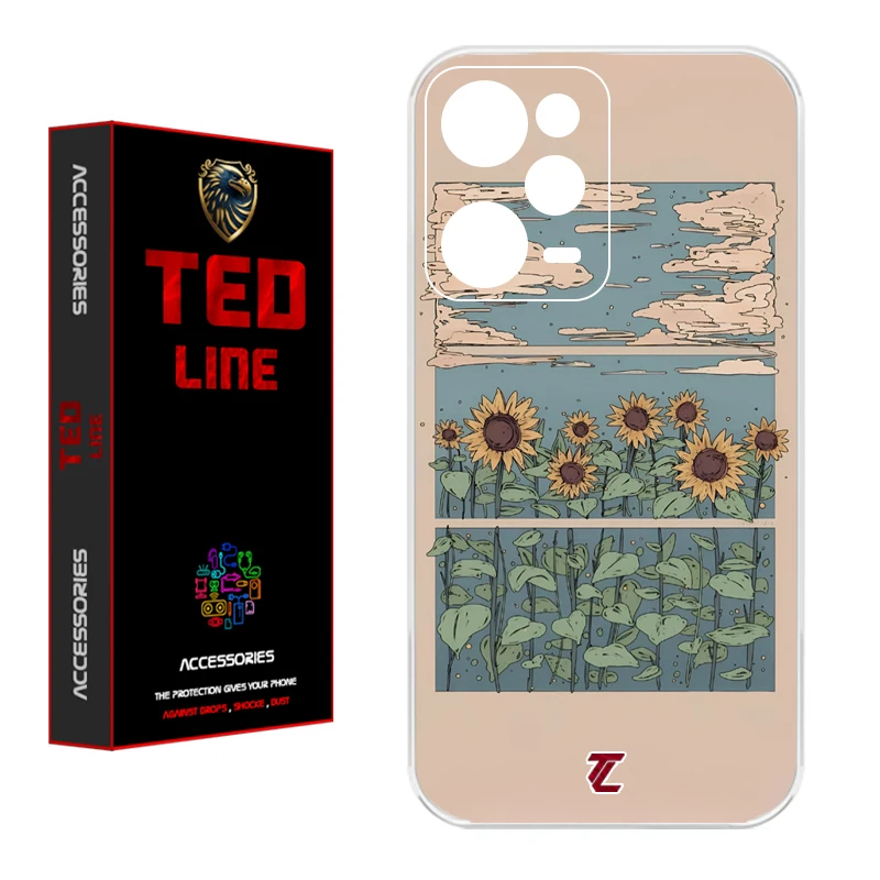کاور تدلاین طرح گل آفتاب گردان کد 1135 مناسب برای گوشی موبایل شیائومی Redmi Note 12 Pro 5G / Poco X5 Pro