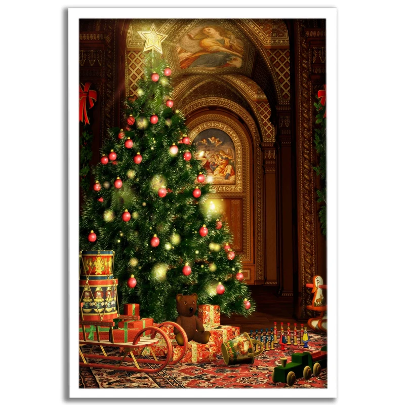 تابلو نوری بکلیت طرح درخت کریسمس مدل لایت باکس W-s27