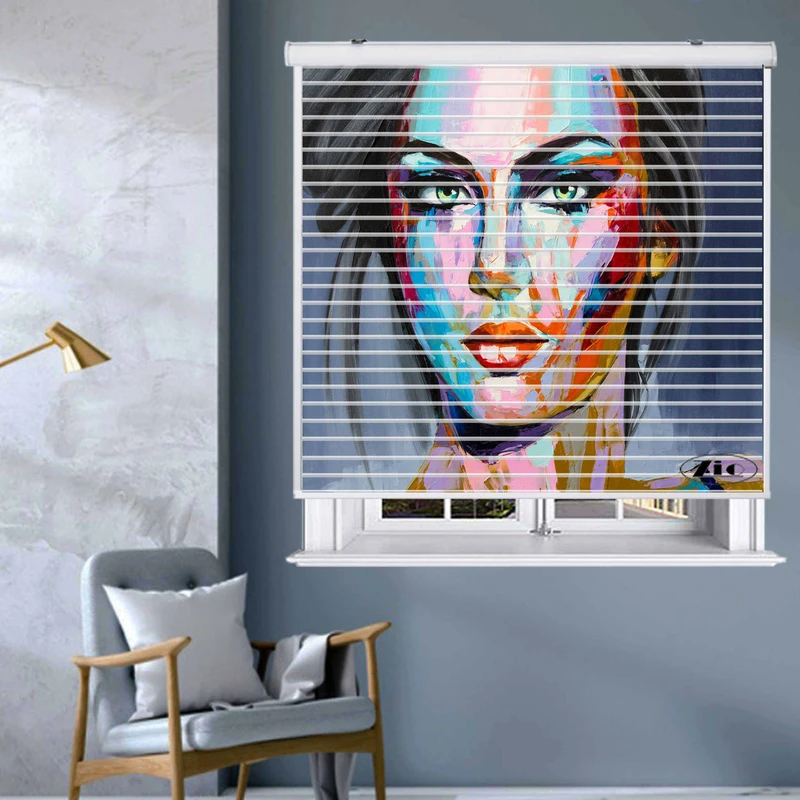 پرده زبرا زیو مدل P-6027 سایز 150x150 سانتی متر