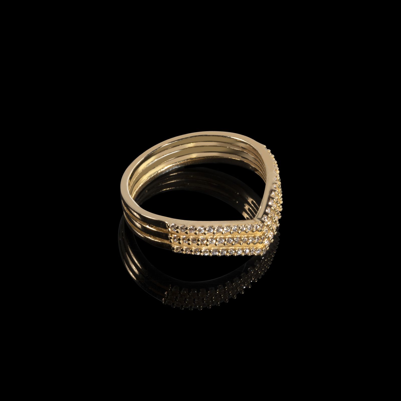 انگشتر طلا 18 عیار زنانه جواهری سون مدل 3222 -  - 2