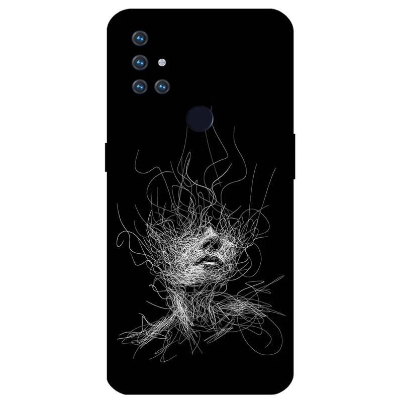 کاور مگافون طرح اسکچ صورت مدل 7423 مناسب برای گوشی موبایل وان پلاس Nord N10 5G