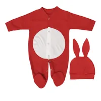 ست سرهمی و کلاه نوزادی مدل خرگوش گوش بلند