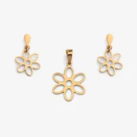 نیم ست طلا 18 عیار زنانه سایا گلد مدل گل ns23