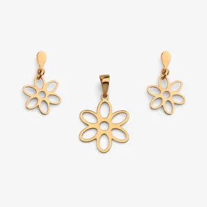 نیم ست طلا 18 عیار زنانه سایا گلد مدل گل ns23