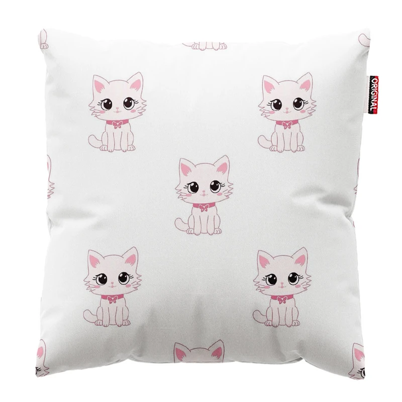 کوسن پاد آفرین طرح گربه بامزه کد 3110 سایز 30*30 سانتی متر