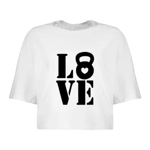 کراپ‌تاپ آستین کوتاه زنانه مدل LOVE GYM کد L 78 S