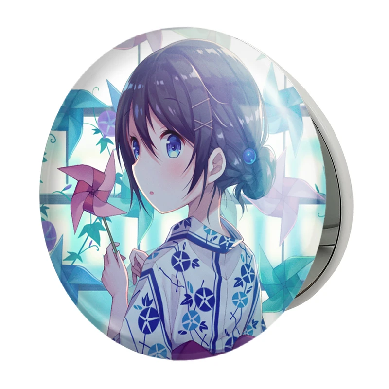 آینه جیبی خندالو طرح دختر انیمه ای مدل تاشو کد 18100 