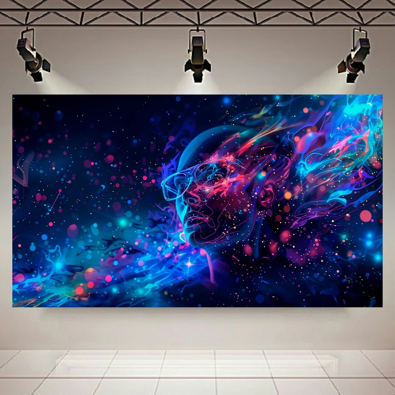 پوستر پارچه ای طرح مخمل تکنولوژی مدل غبار رنگی کد AR303658