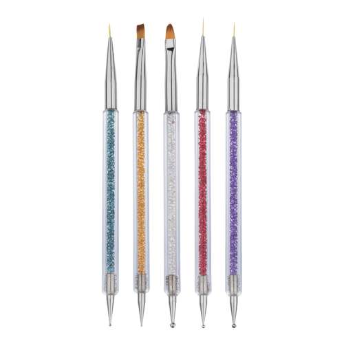 قلم موی کاشت ناخن مدل D2 مجموعه 5 عددی 