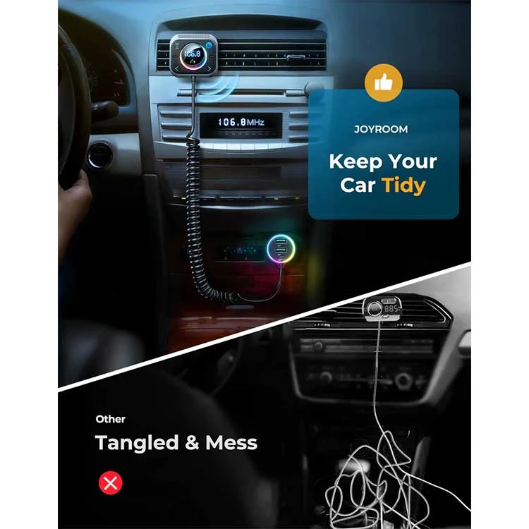 عکس شماره 26 : پخش کننده اف ام خودرو و شارژر فندکی جوی روم مدل jr-cl18