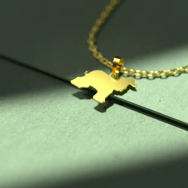 گردنبند طلا 18 عیار زنانه مدوپد مدل سگ کد J3-1-1053