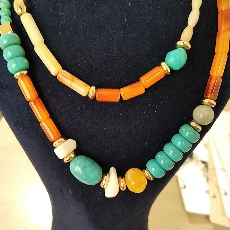 گردنبند زنانه سیکس مدل سنگ کد H29