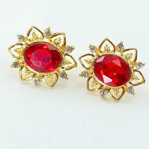 گوشواره زنانه مدل 6 ضلعی نگین دار