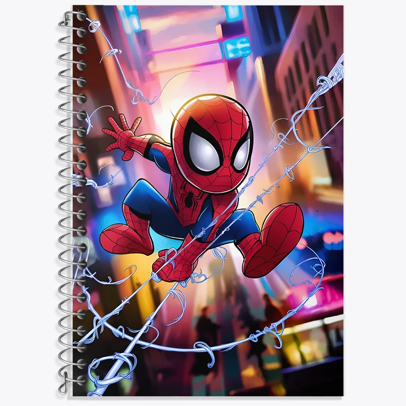 دفتر زبان 50 برگ خندالو مدل دو خط طرح مرد عنکبوتی (Spider Man) کد F6919