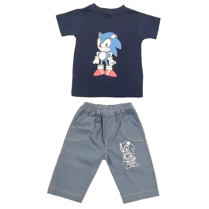 ست تی شرت و شلوارک پسرانه مدل سونیک 4060