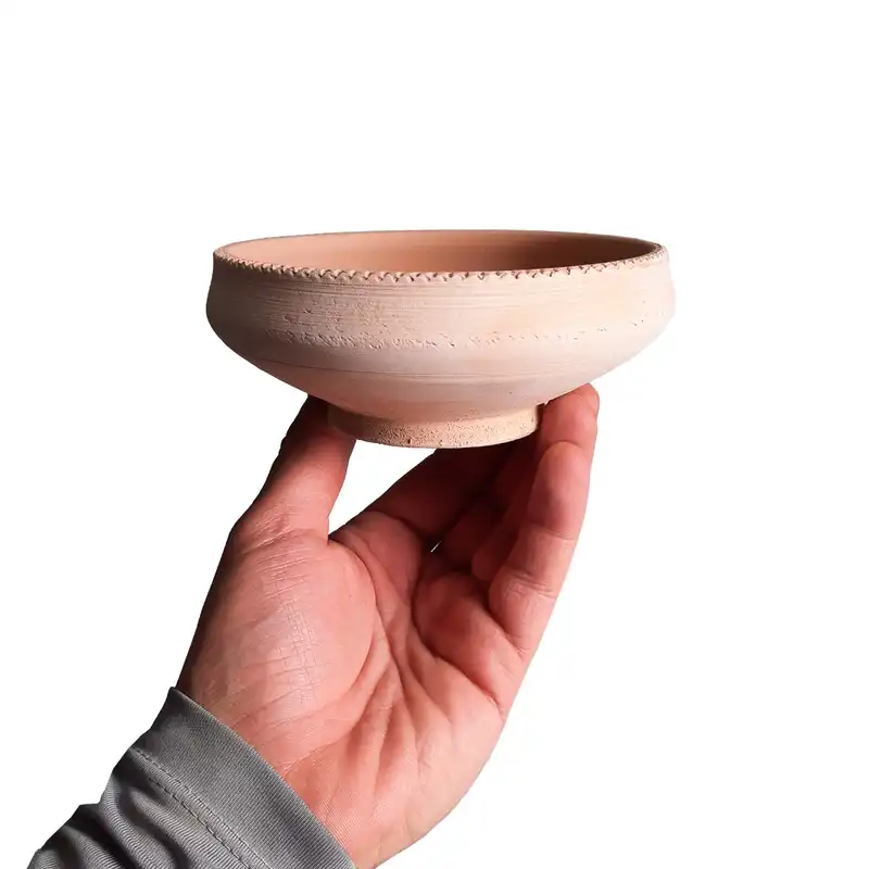 ظرف سفالی خام مدل جا سبزه کد S1